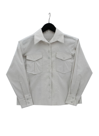 ApronBoy Cream Unisex Cotton Stretch Shirt