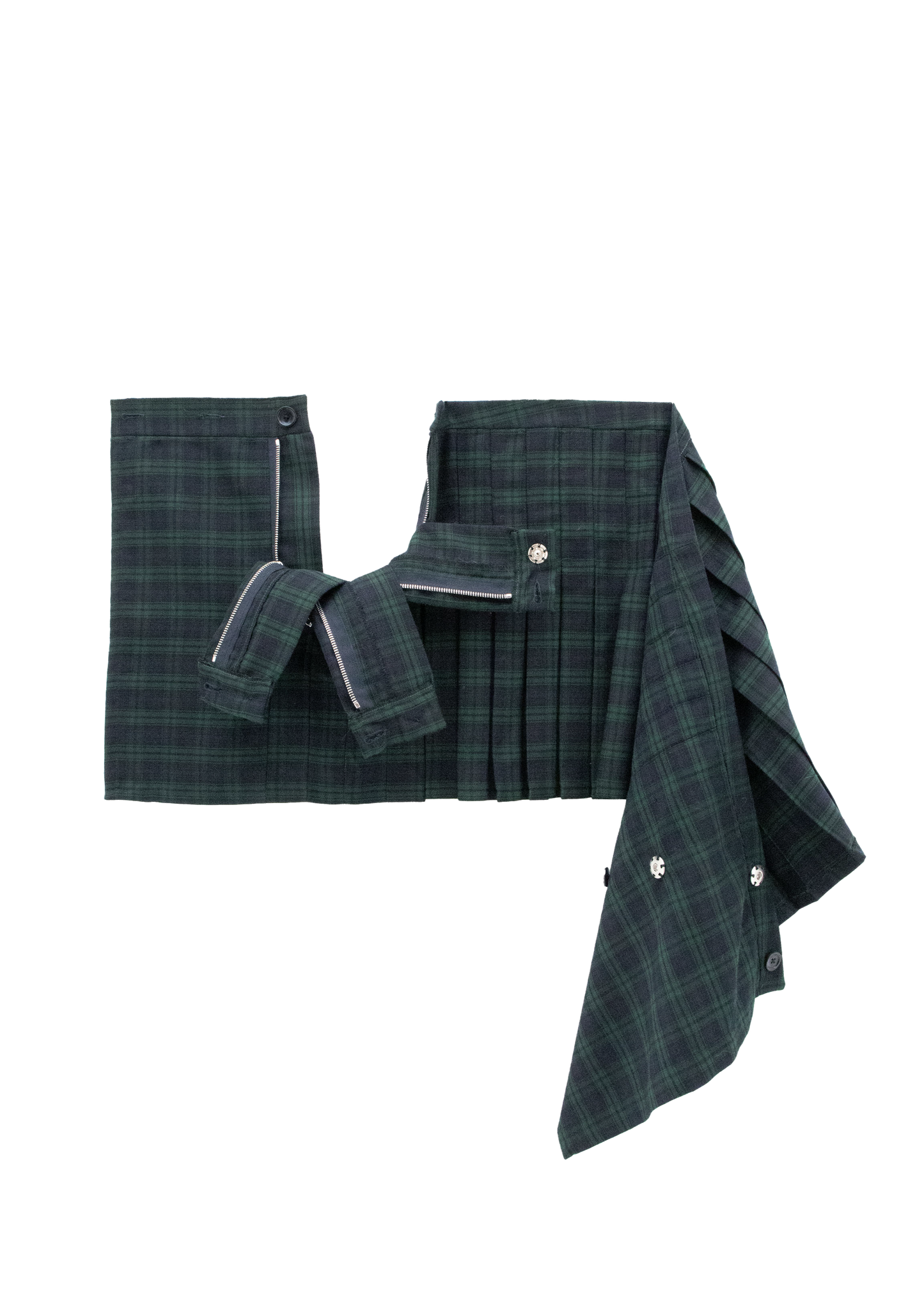 Zip Pleat School Skirt