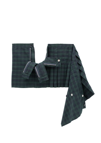 Zip Pleat School Skirt